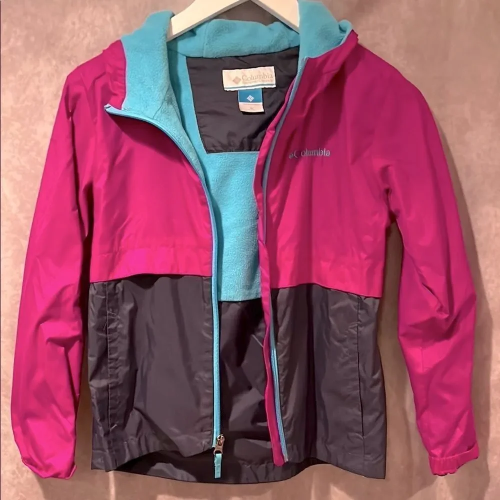 Columbia Kids' Fuchsia and Navy windbreaker size medium